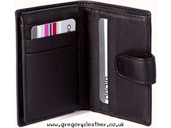 Black Origin Credit Card Holder With Tab & RFID Protection by Mala