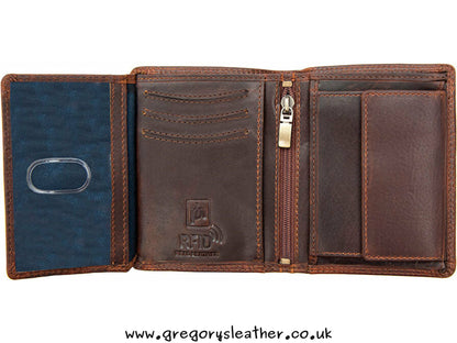 Brown New York Brown Leather Trifold Wallet - by Prime Hide