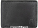 Black Washington Bifold Leather Wallet - by Prime Hide