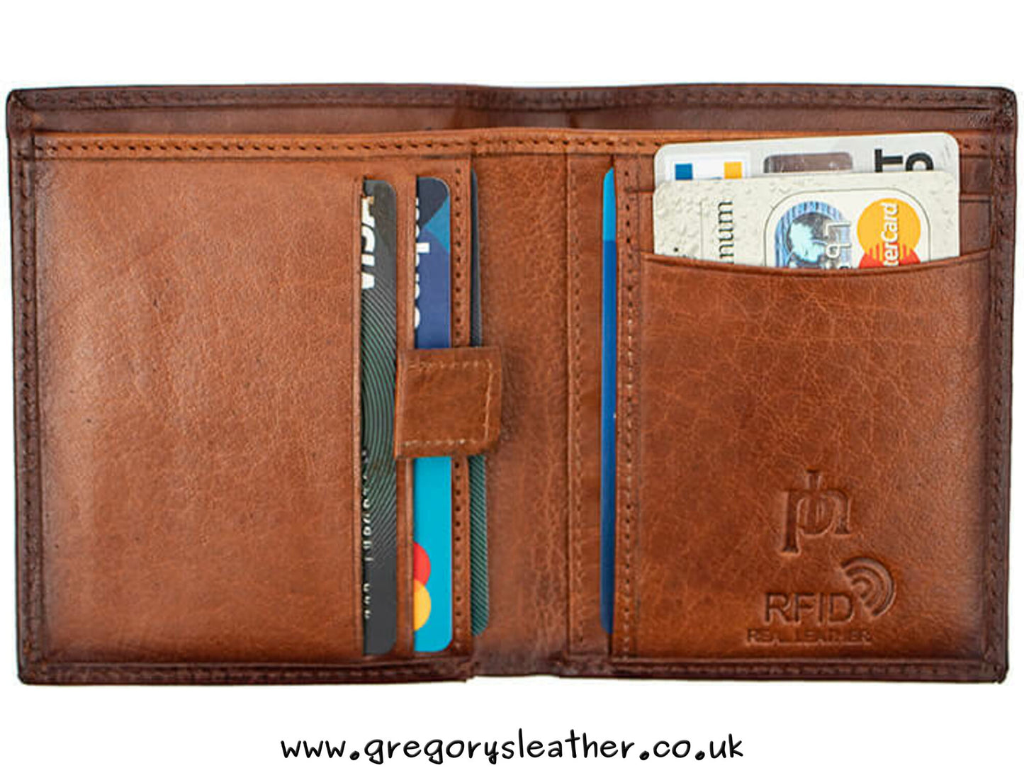 Brown Carlton Leather Card Wallet - by Prime Hide