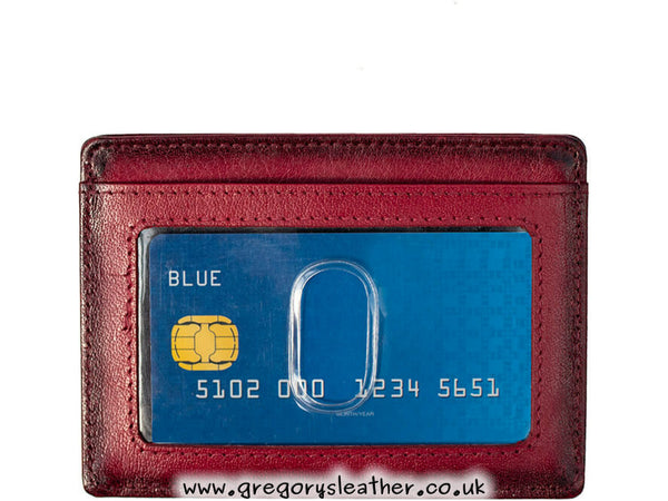Brown Carlton Super Slim Leather Credit Card Holder - by Prime Hide
