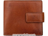 Brown Ridgeback Bifold Leather Wallet With Large Coin Pocket - by Prime Hide