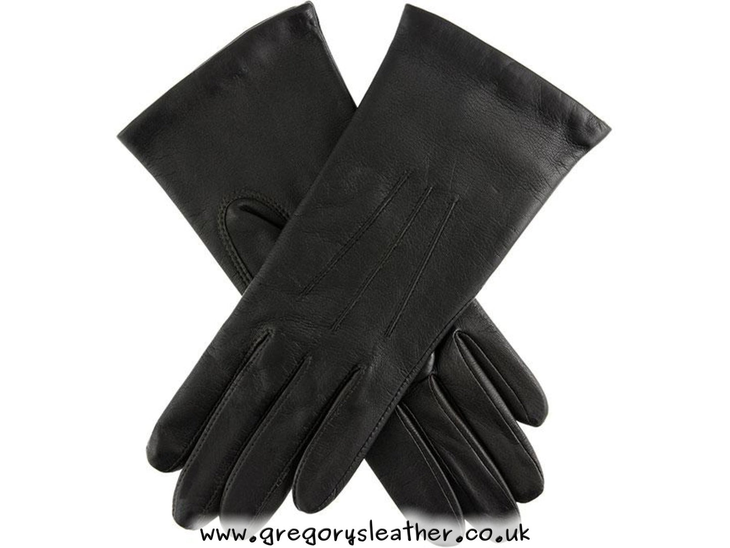 Black Emma Classic Hairsheep Leather Gloves by Dents