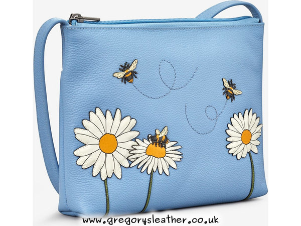 Blue Bee Happy Parker Leather Cross Body Bag by Yoshi