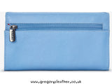 Blue Bee Happy Flap Over Leather Purse by Yoshi