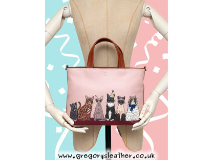 Party Cats Multiway Leather Grab Bag by Yoshi