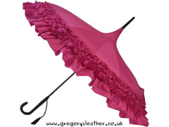 Pink Boutique Stick 2 Frills Umbrella by Blooming Brollies
