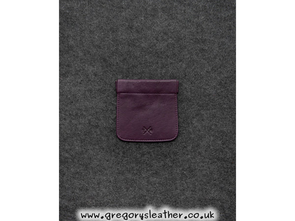 Purple Newton Leather Snap Top Coin Pouch by Tumble and Hide