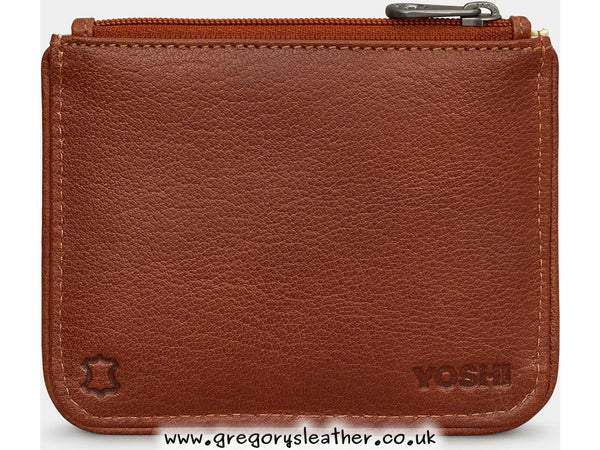 Leather Tea And Biscuits Zip Top Purse by Yoshi