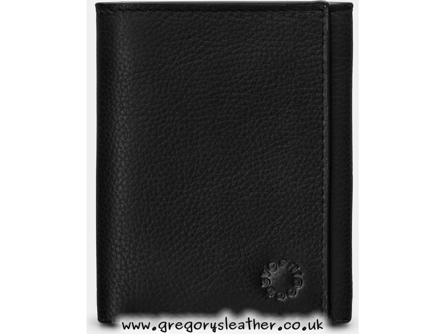 Black Three Fold Leather Wallet by Yoshi