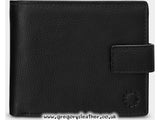 Black  Extra Capacity Leather Wallet with Tab by Yoshi