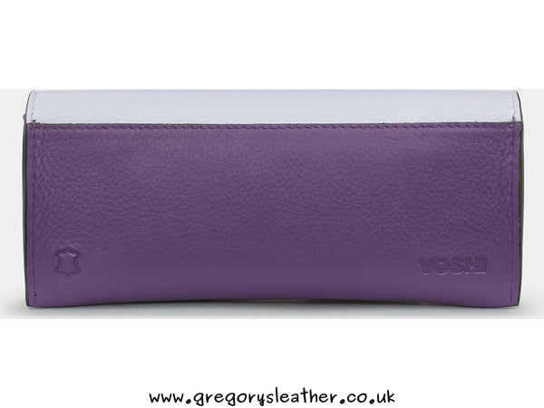 Plum Bees Love Lavender Leather Glasses Case by Yoshi