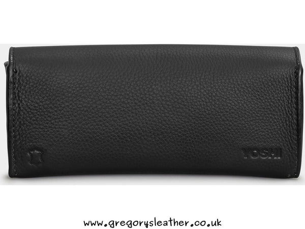 Black Amongst Butterflies Leather Glasses Case by Yoshi