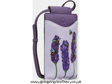 Plum Bees Love Lavender Leather Phone Case by Yoshi