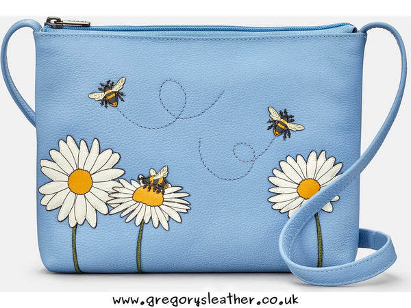 Blue Bee Happy Parker Leather Cross Body Bag by Yoshi