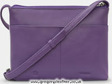 Plum Bees Love Lavender Leather Cross Body Bag by Yoshi