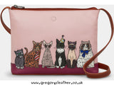 Party Cats Leather Cross Body Bag by Yoshi