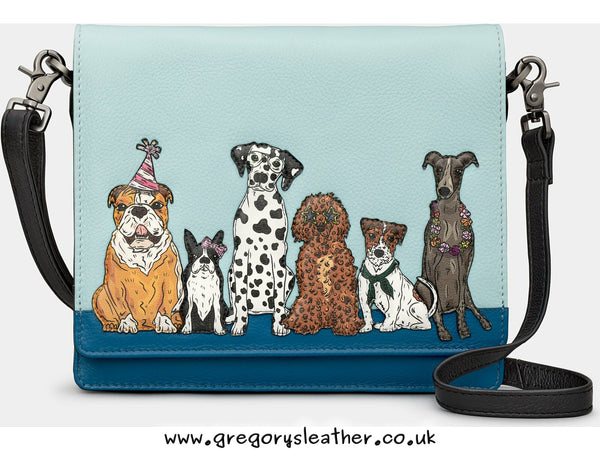 Party Dogs Triple Gusset Flap Over Bag by Yoshi