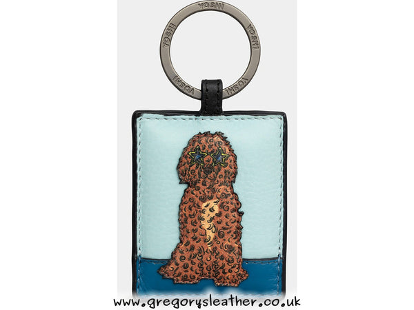 Cockapoo Party Dogs - Leather Keyring by Yoshi