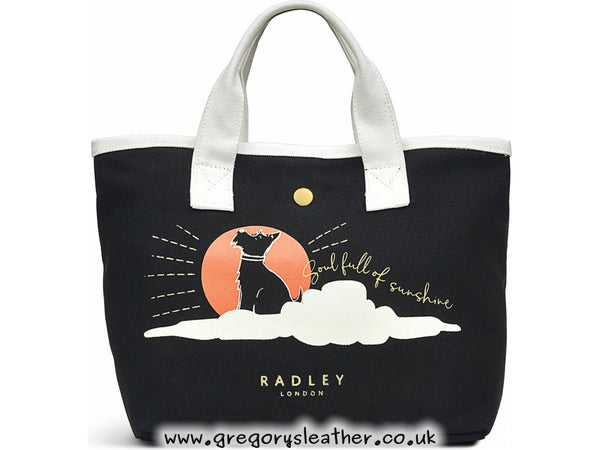 Black Sun Dog Small Open Top Crook Bag by Radley