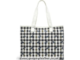 Light Natural Checked Dog Large Open Top Tote Bag by Radley