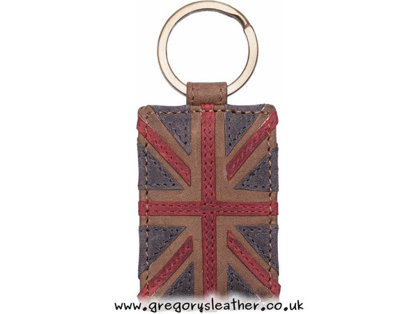 Brown Uj Collection Union Jack Collection Keyring by Mala
