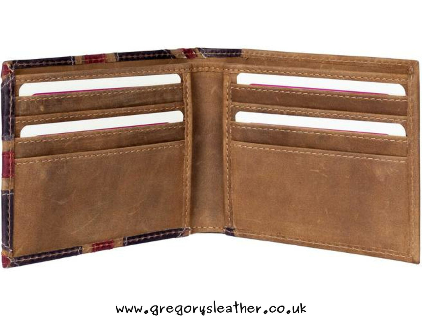 Brown Union Jack Collection Union Jack Basic Wallet - RFID by Mala